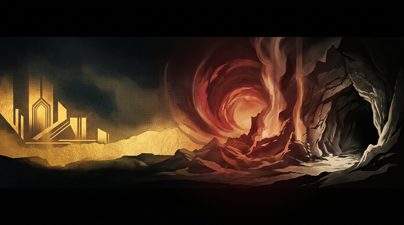 Preview — Genesis, Vol. 4 — The Covenant and the Fire — Widescreen Plate